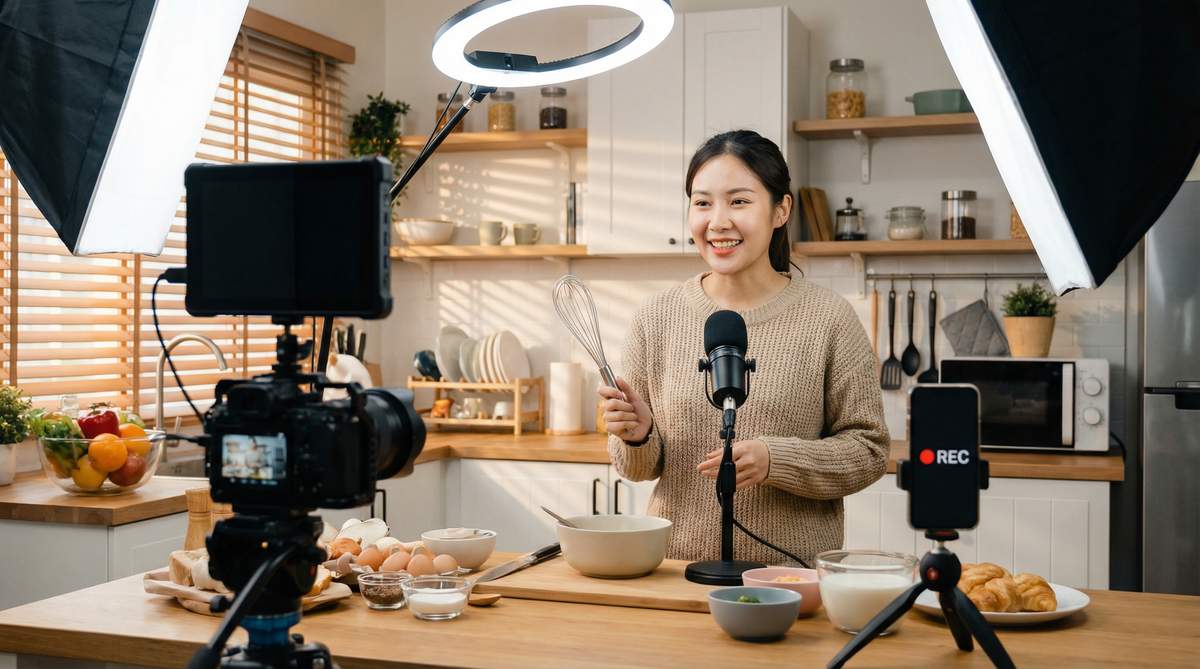 换脸视频直播：美食制作互动